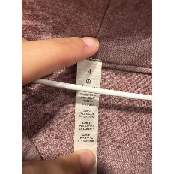 Lululemon Coast Easy Wrap Heathered Misty Merlot Size 4 EUC - Picture 4 of 7